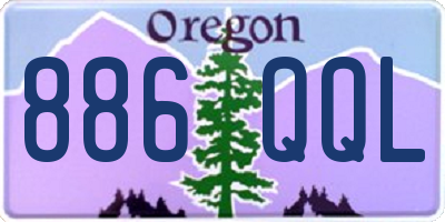 OR license plate 886QQL