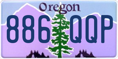 OR license plate 886QQP