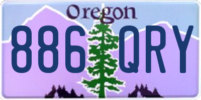 OR license plate 886QRY