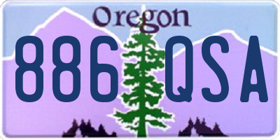 OR license plate 886QSA