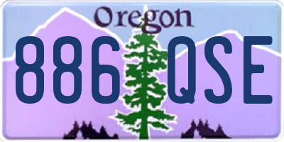 OR license plate 886QSE