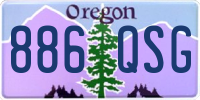 OR license plate 886QSG