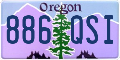 OR license plate 886QSI