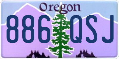OR license plate 886QSJ