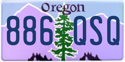 OR license plate 886QSQ