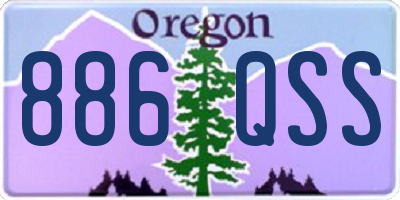 OR license plate 886QSS