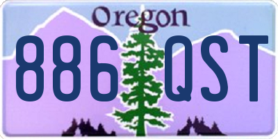 OR license plate 886QST