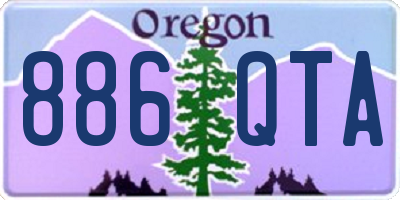 OR license plate 886QTA