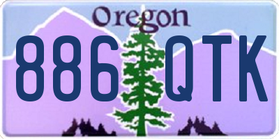 OR license plate 886QTK