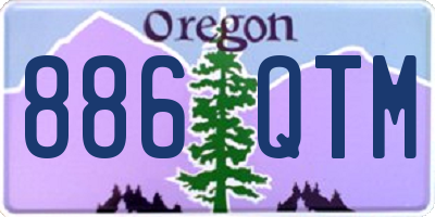 OR license plate 886QTM
