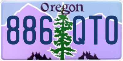 OR license plate 886QTO