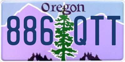 OR license plate 886QTT