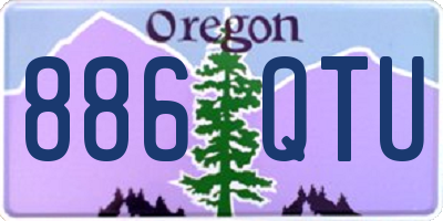 OR license plate 886QTU