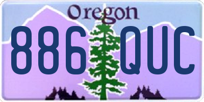 OR license plate 886QUC