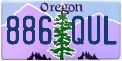 OR license plate 886QUL