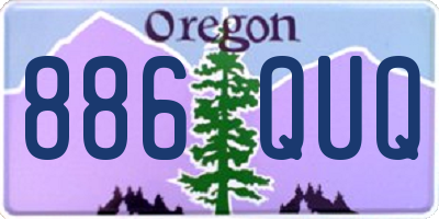 OR license plate 886QUQ