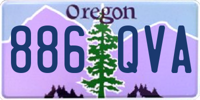 OR license plate 886QVA