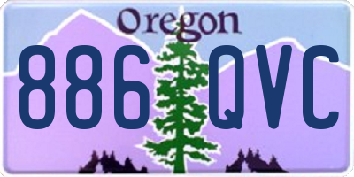 OR license plate 886QVC