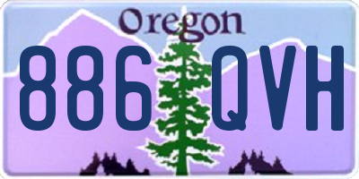 OR license plate 886QVH
