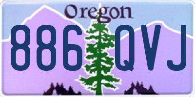 OR license plate 886QVJ