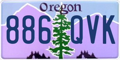 OR license plate 886QVK