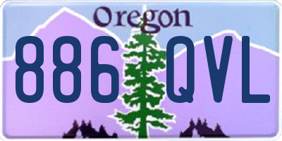 OR license plate 886QVL