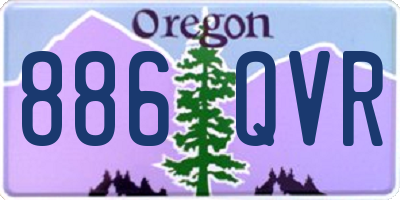 OR license plate 886QVR