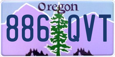 OR license plate 886QVT