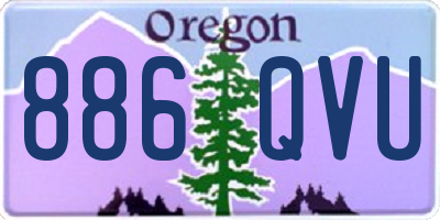 OR license plate 886QVU