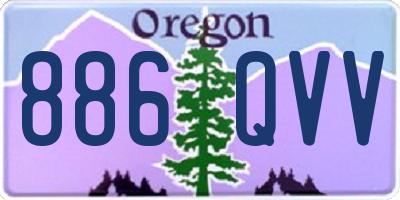 OR license plate 886QVV
