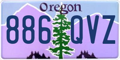 OR license plate 886QVZ