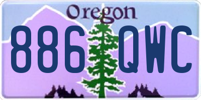 OR license plate 886QWC
