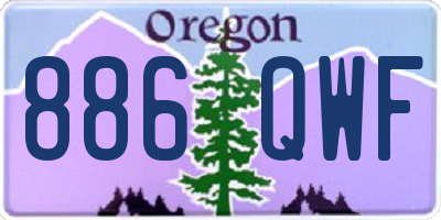 OR license plate 886QWF