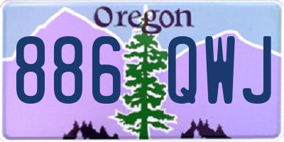 OR license plate 886QWJ