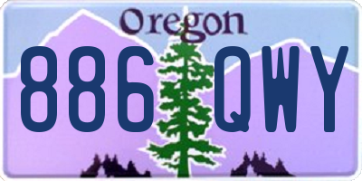 OR license plate 886QWY