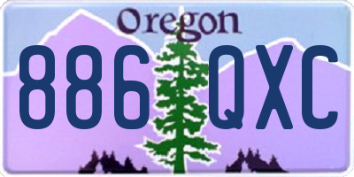 OR license plate 886QXC