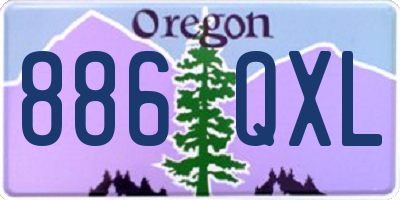 OR license plate 886QXL