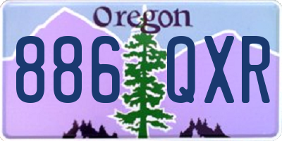 OR license plate 886QXR