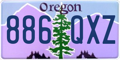 OR license plate 886QXZ