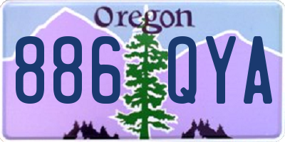 OR license plate 886QYA