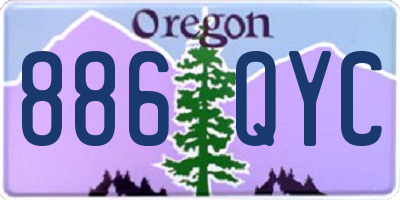 OR license plate 886QYC
