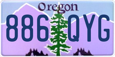OR license plate 886QYG