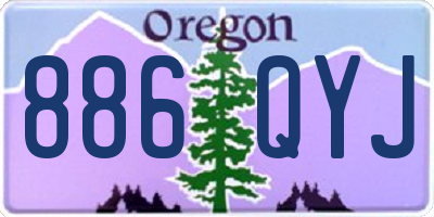 OR license plate 886QYJ