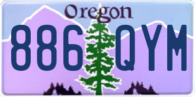 OR license plate 886QYM