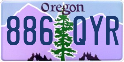 OR license plate 886QYR