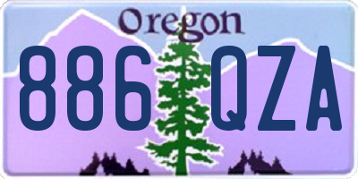 OR license plate 886QZA