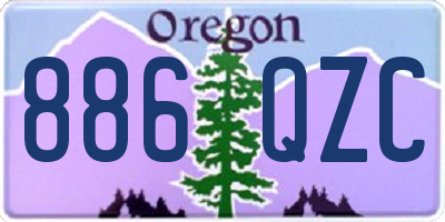 OR license plate 886QZC