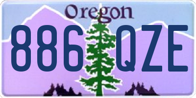 OR license plate 886QZE