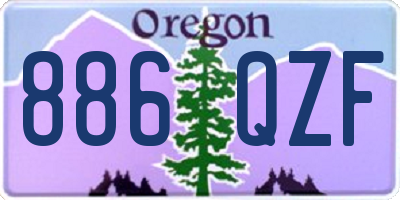 OR license plate 886QZF