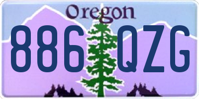 OR license plate 886QZG